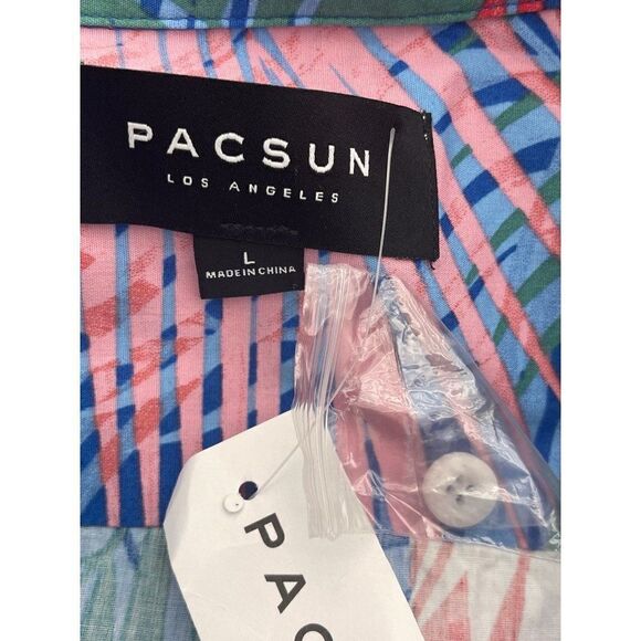 Pacsun Hawaiian Short Sleeve Shirt Size L NWT - Picture 7 of 7
